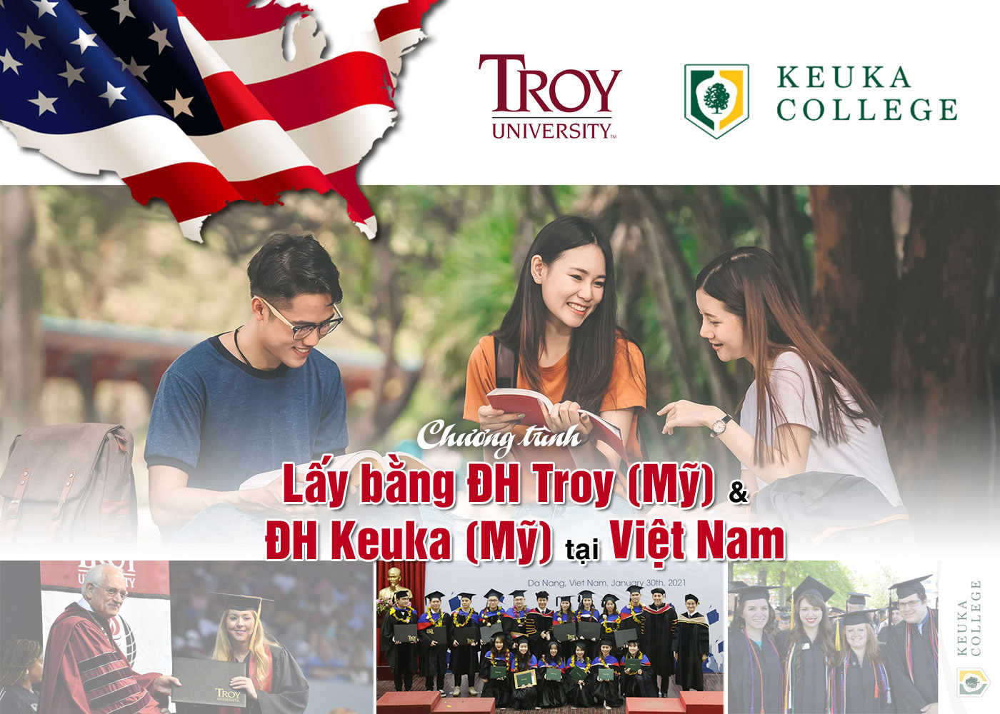 Chương trình học Lấy bằng ĐH Troy (Mỹ) và ĐH Keuka (Mỹ) tại Đà Nẵng - Ảnh 1