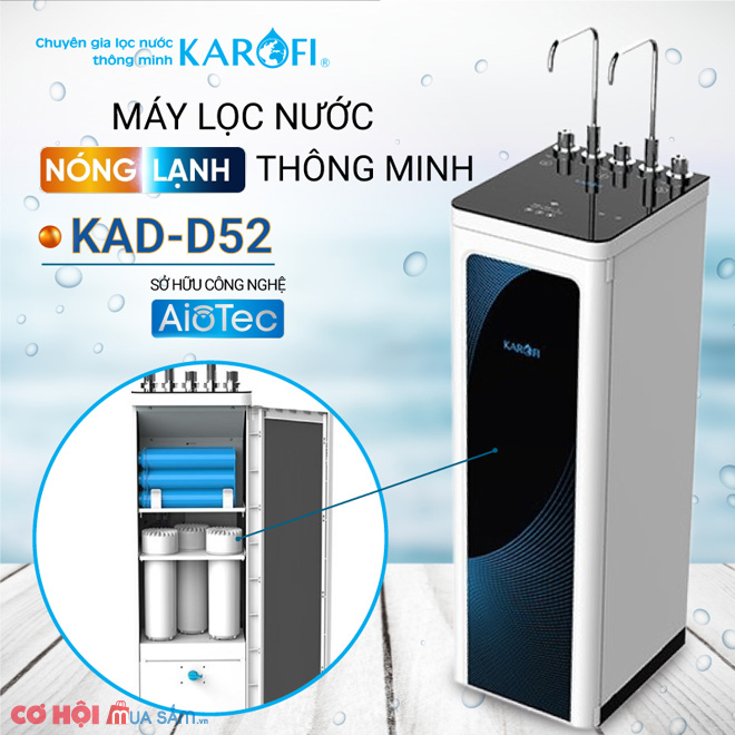 Máy lọc nước RO Nóng Lạnh 2 vòi KAROFI KAD-D52 - Ảnh 1