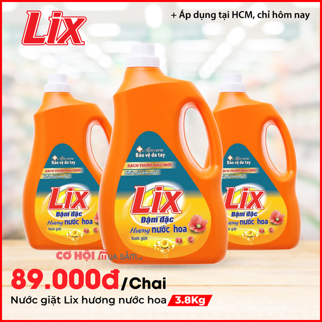 Flash Sales nước giặt Lix hương nước hoa 3.8Kg - Ảnh 1