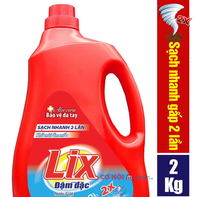 Flash sales nước giặt Lix đậm đặc hương hoa 2Kg - Ảnh 4
