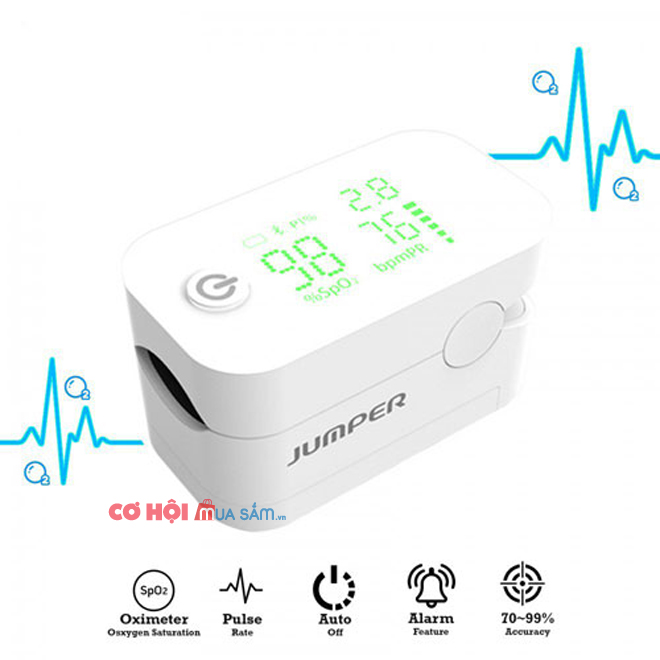 Máy đo nồng độ oxy và nhịp tim Jumper JPD 500G (LED) - Ảnh 5