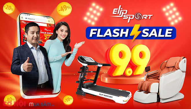 Flash Sale 9.9 - Máy chạy bộ, ghế massage Elipsport giảm khủng đến 50% - Ảnh 1