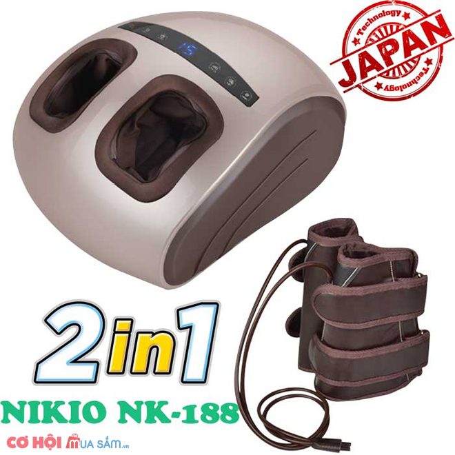 Máy massage chân áp suất khí Nikio NK-188, dòng cao cấp 2in1, BH 2 năm - Ảnh 1