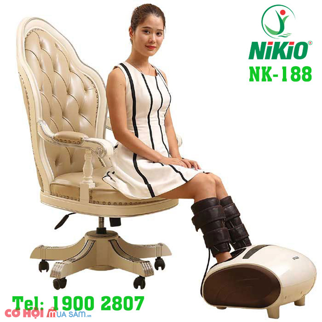 Máy massage chân áp suất khí Nikio NK-188, dòng cao cấp 2in1, BH 2 năm - Ảnh 4