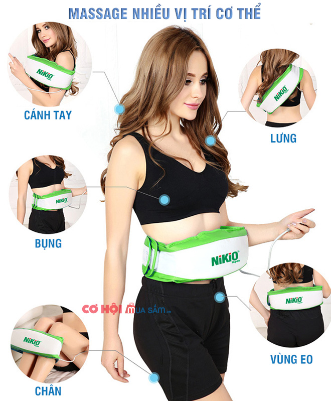 Đai massage giúp giảm mỡ bụng Nikio NK-168 rung và nóng - Ảnh 5