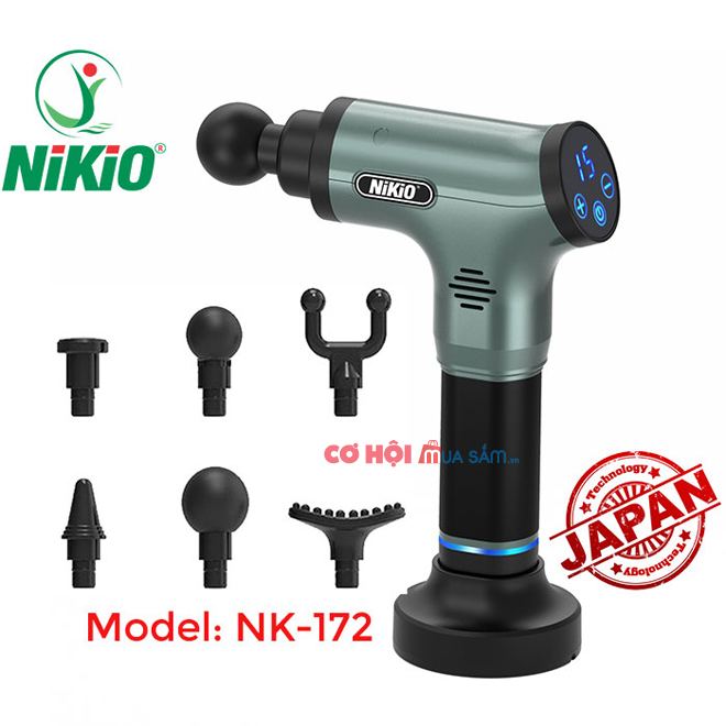 Máy massage cầm tay sử dụng pin sạc Nikio NK-172 - Ảnh 3