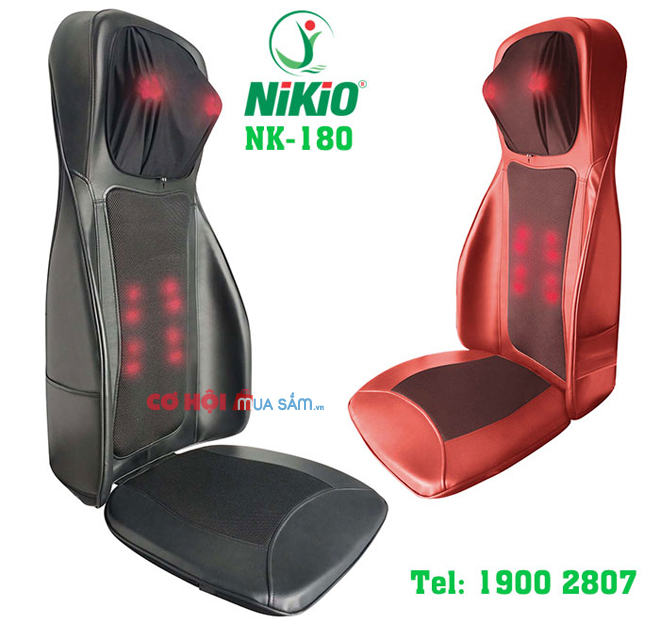 Ghế massage hồng ngoại xoa bóp day ấn rung 4D Nikio NK-180 - Ảnh 1