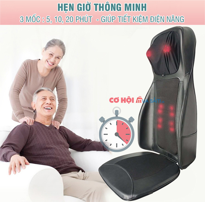 Ghế massage hồng ngoại xoa bóp day ấn rung 4D Nikio NK-180 - Ảnh 6