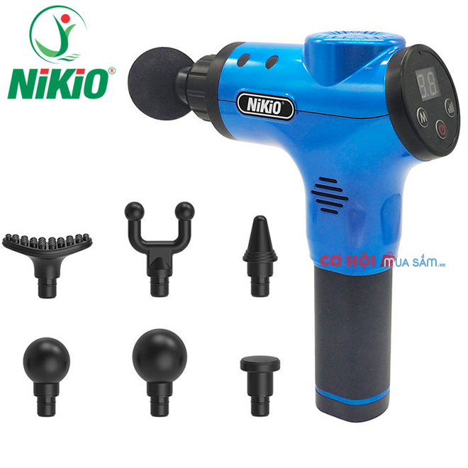 Máy massage cầm tay pin sạc Nhật Bản Nikio NK-170B - 5 kiểu đấm - Ảnh 5