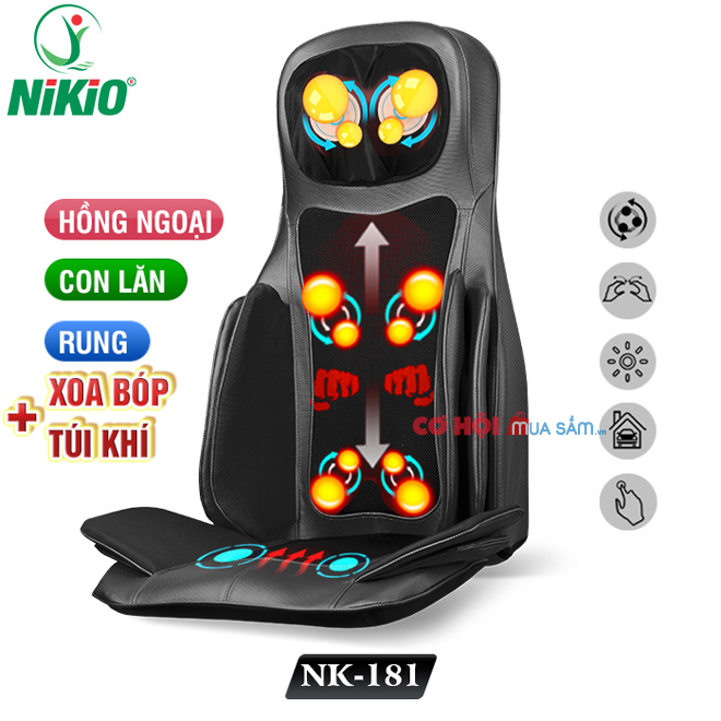 Ghế massage đấm bóp toàn thân hồng ngoại Nhật Bản Nikio NK-181 - Ảnh 1
