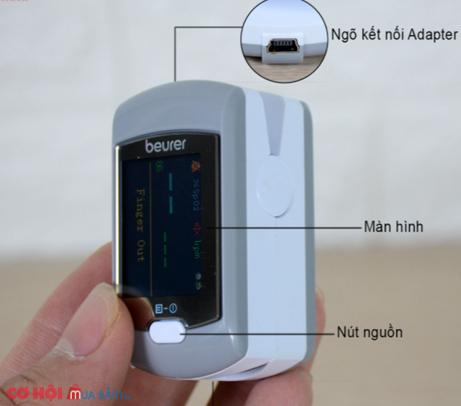 Máy đo khí máu và nhịp tim cá nhân pin sạc, kết nối USB Beurer PO80 - Ảnh 4