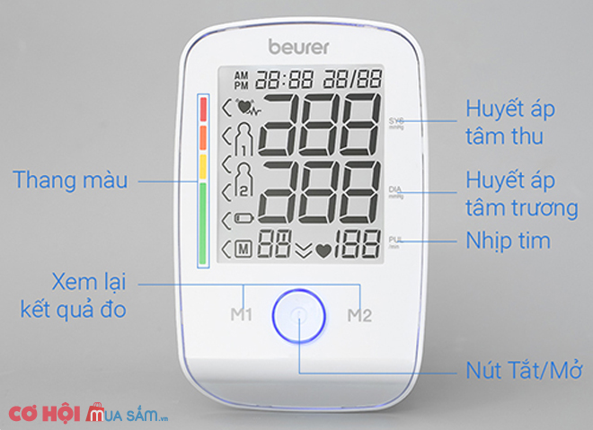 Máy đo huyết áp bắp tay Beurer BM45 - Ảnh 4