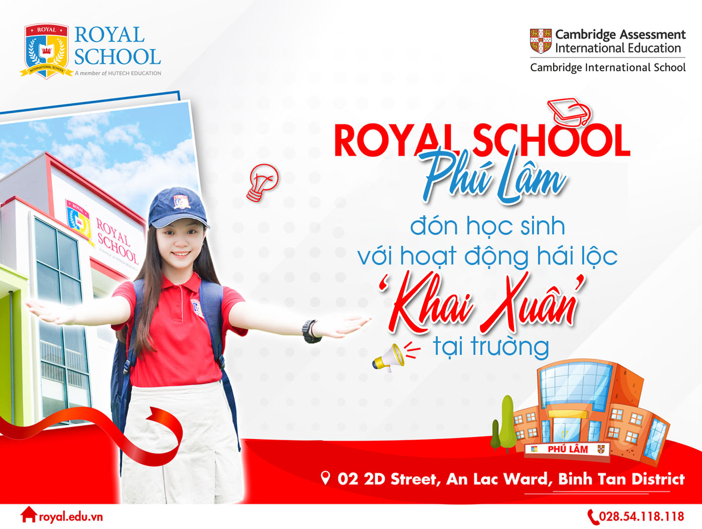 Royal School Phú Lâm đón học sinh với hoạt động hái lộc khai xuân tại trường - Ảnh 1