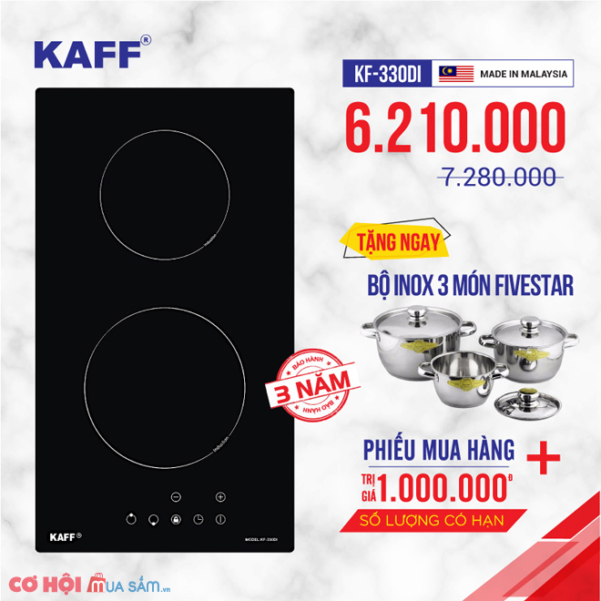 Bếp từ DOMINO KAFF KF-330DI (nhập Malaysia) XẢ KHO lần 2 giá tốt - Ảnh 1
