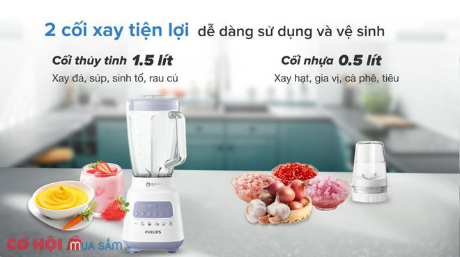 Máy xay sinh tố Philips HR2222/00 - Ảnh 4