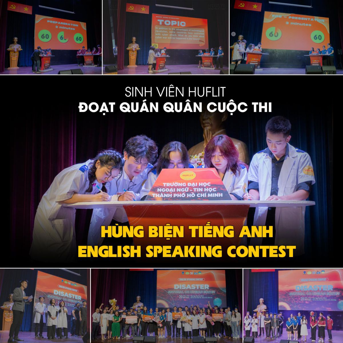 Sinh viên HUFLIT đoạt quán quân cuộc thi Hùng biện tiếng Anh - English Speaking Contest - Ảnh 1