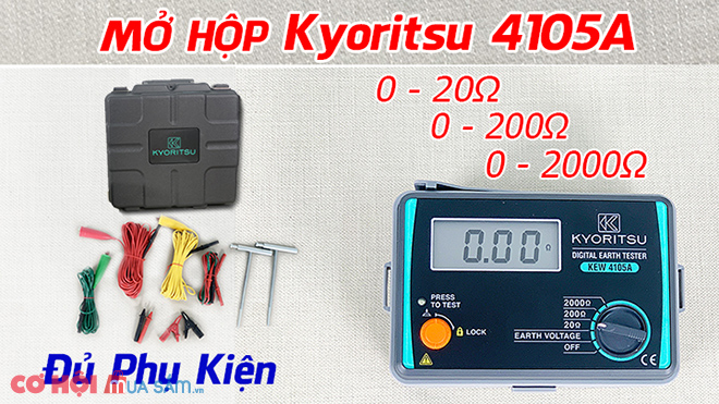 Đồng hồ đo điện trở đất Kyoritsu 4105A Nhật Bản - Ảnh 1