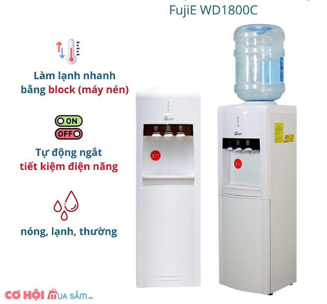 Cây nước nóng lạnh FujiE WD1800C - Hàng chính hãng - Ảnh 1