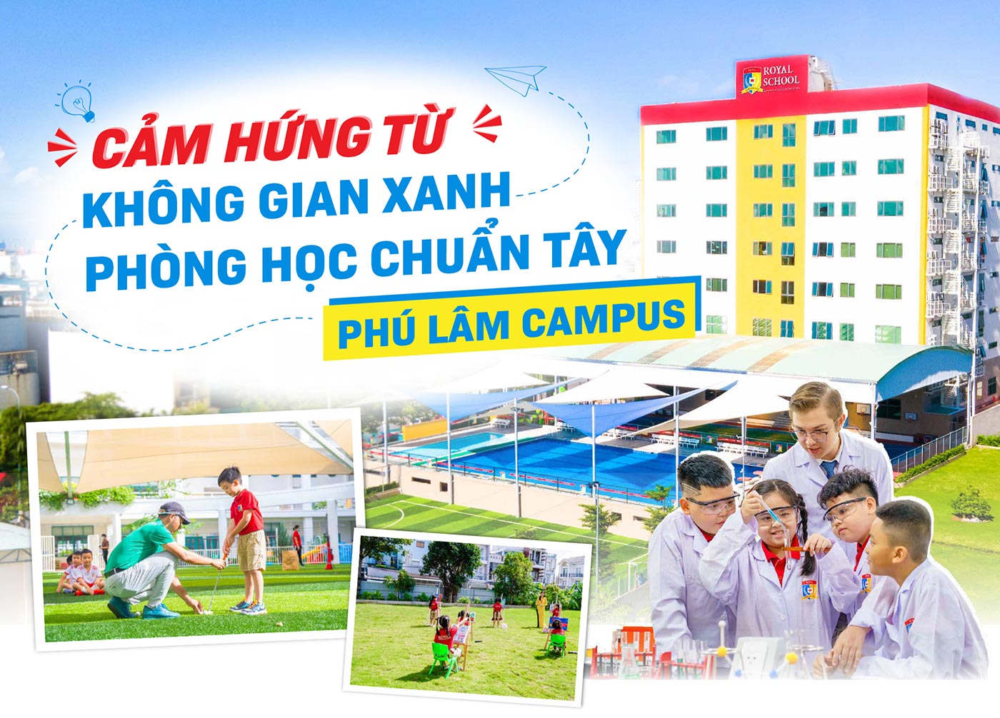 Cảm hứng từ không gian xanh, phòng học chuẩn Tây Phú Lâm Campus - Ảnh 1