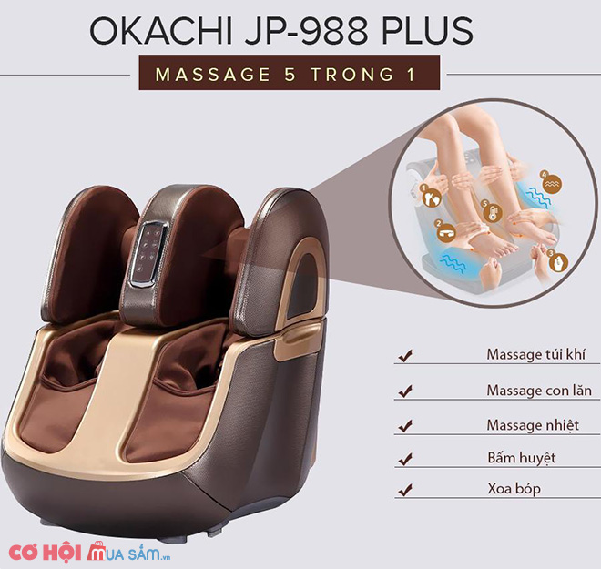Máy massage chân thông minh 4D OKACHI JP-988 Plus chính hãng - Ảnh 6