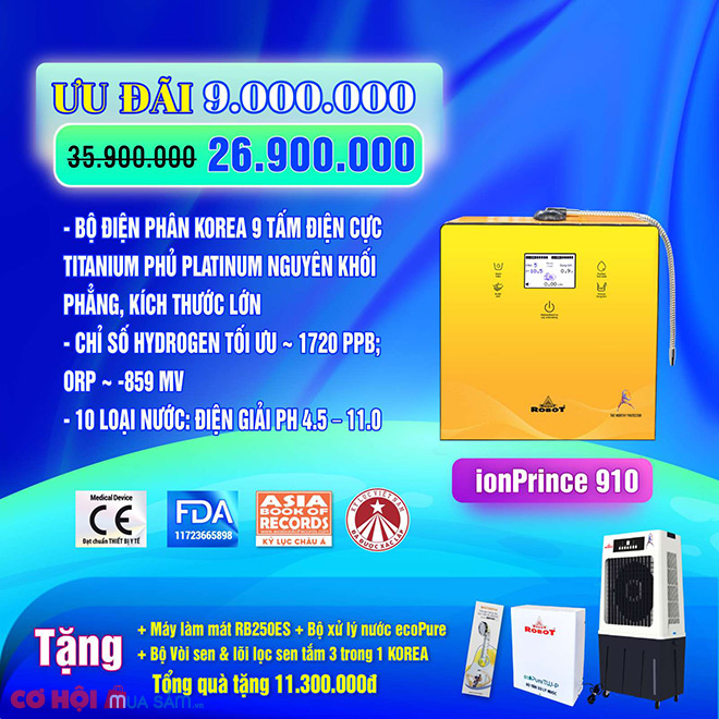 Nhân ngày Doanh nhân Việt Nam, mua máy lọc nước điện giải iON kiềm thông minh - Ảnh 5