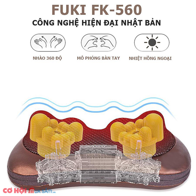 Giới thiệu gối massage hồng ngoại chính hãng Fuki FK-560 - Ảnh 3