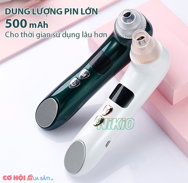 Máy hút mụn kết hợp đầu tạo nhiệt nóng thế hệ mới Nikio NK-220 - Ảnh 1