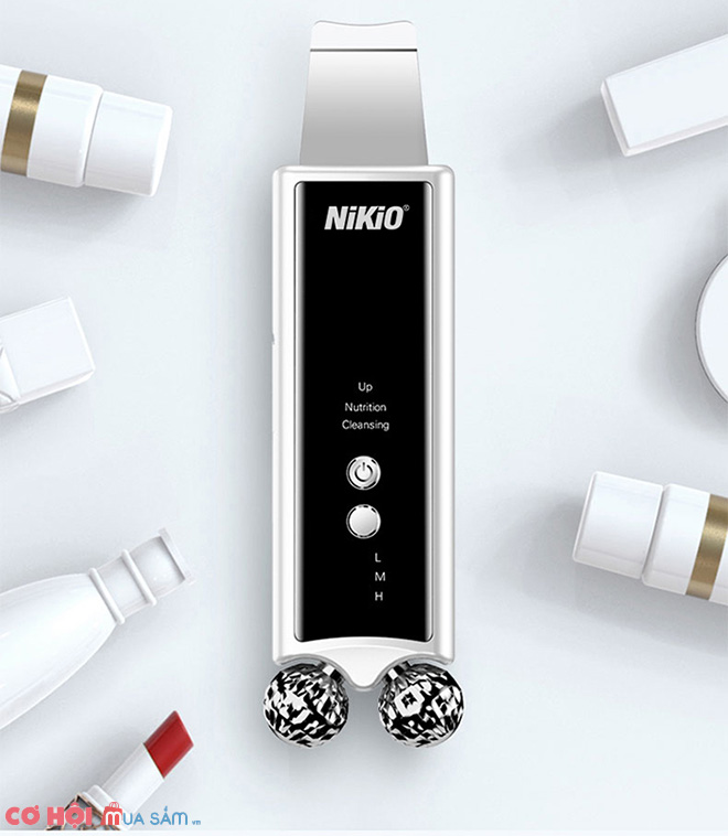 Máy sủi da tẩy tế bào chết kết hợp massage nâng cơ mặt Nikio NK-122 - Ảnh 2