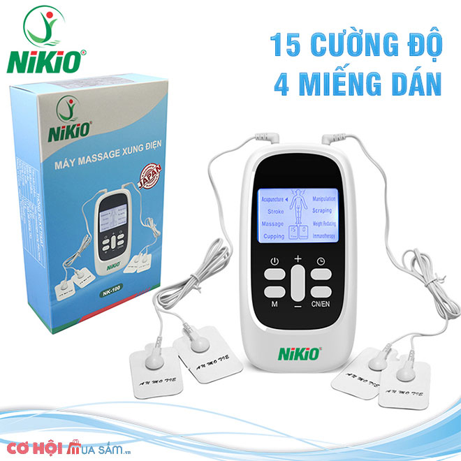 Máy massage xung điện 4 miếng dán Nikio NK-100 - Ảnh 3