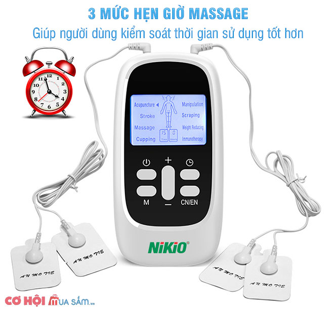 Máy massage xung điện 4 miếng dán Nikio NK-100 - Ảnh 4