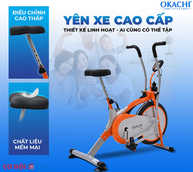 Xe đạp tập thể dục OKACHI SPORT JP-K9 (cao cấp) - Ảnh 5