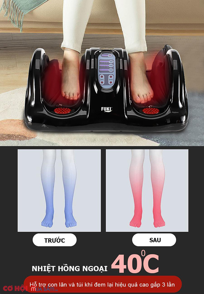 Đánh giá model máy massage chân hồng ngoại Fuki Nhật Bản FK-6811 (màu đen) - Ảnh 7