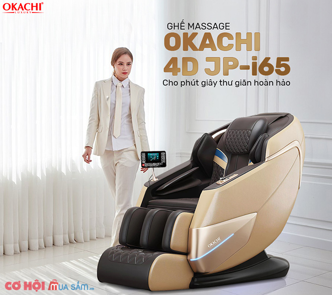 Ghế massage toàn thân OKACHI 4D JP-i65 cao cấp - Ảnh 1