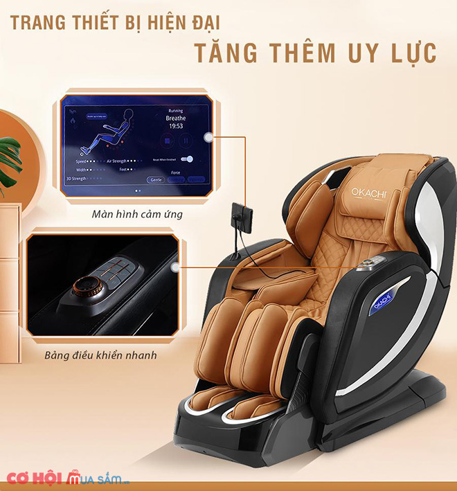 Giới thiệu mẫu ghế massage toàn thân cao cấp OKACHI Luxury 4D JP-I89 - Ảnh 4