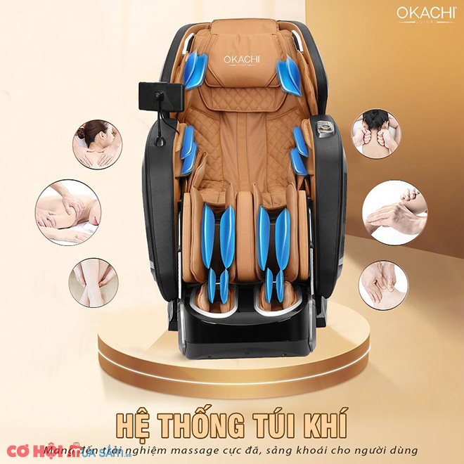 Giới thiệu mẫu ghế massage toàn thân cao cấp OKACHI Luxury 4D JP-I89 - Ảnh 6
