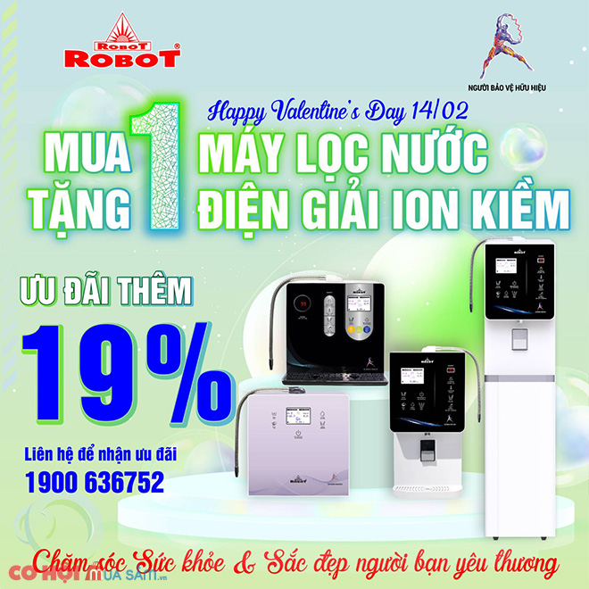 Valentine′s Day mua máy lọc nước điện giải iON kiềm, 1 tặng 1 ưu đãi 19% - Ảnh 1