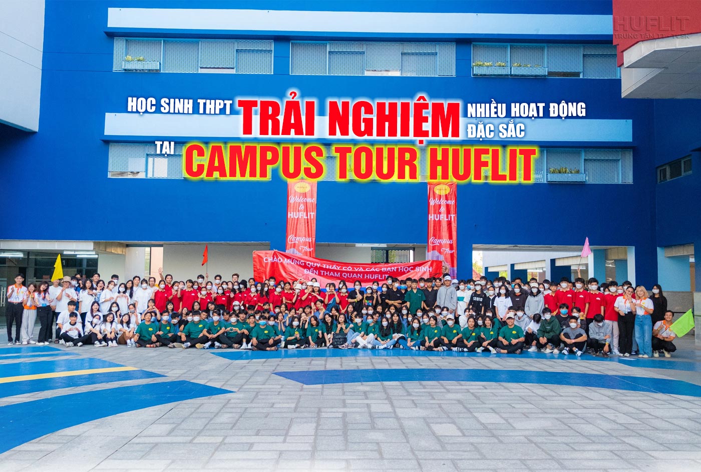 Học sinh THPT trải nghiệm nhiều hoạt động đặc sắc tại Campus Tour HUFLIT - Ảnh 1