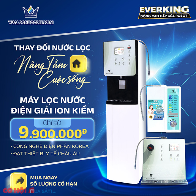 ‘Thay đổi nước lọc - Nâng tầm cuộc sống’ với máy lọc nước điện giải ion kiềm từ 9,9 triệu - Ảnh 1