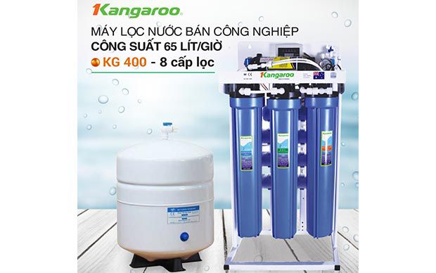 Máy lọc nước RO bán công nghiệp KANGAROO KG-400, 8 cấp lọc