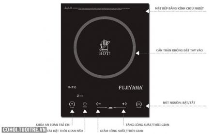 Bếp hồng ngoại cảm ứng tiết kiệm và an toàn FUJIYAMA FI-T10