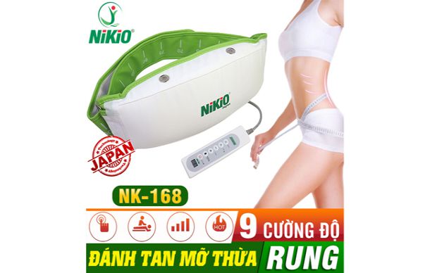 Đai massage giúp giảm mỡ bụng Nikio NK-168 rung và nóng