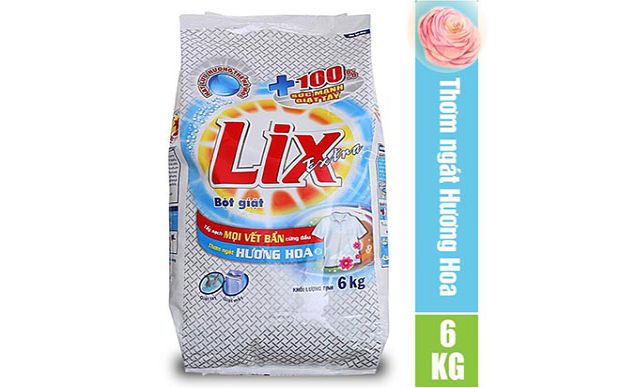 Bột giặt Lix Extra hương hoa 6Kg khuyến mãi 115.000đ
