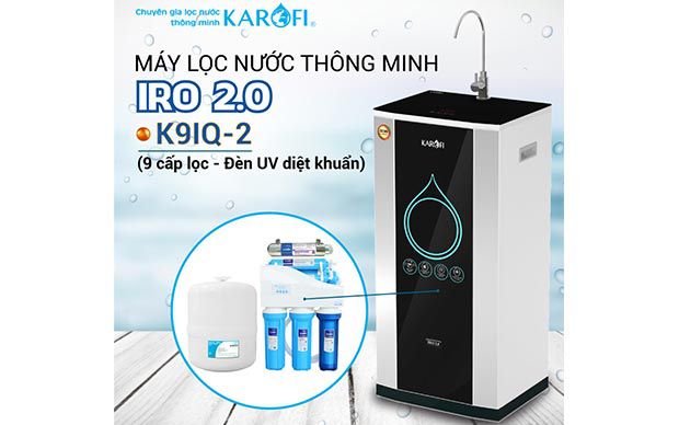 Máy lọc nước RO KAROFI iRO 2.0 K9IQ-2 (Đèn UV diệt khuẩn)