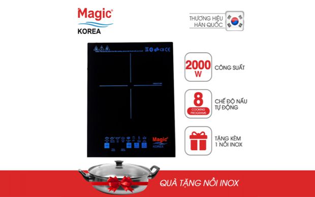 Bếp từ kèm nồi inox Magic Korea A46 - Hàng chính hãng