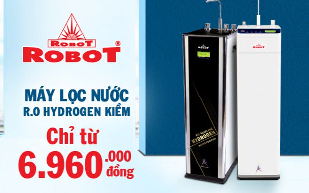 Máy lọc nước R.O Hydrogen kiềm ROBOT, giúp lọc nước giếng, nước máy, nước cứng chỉ từ 6.960.000Đ