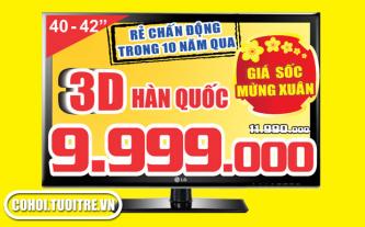 Tivi Plasma 3D màn hình 40 - 42inch thương hiệu Hàn Quốc