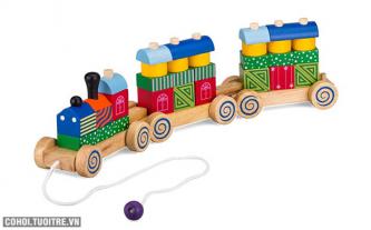 Trò chơi Xe lửa bằng gỗ hoa văn Winwintoy 64272