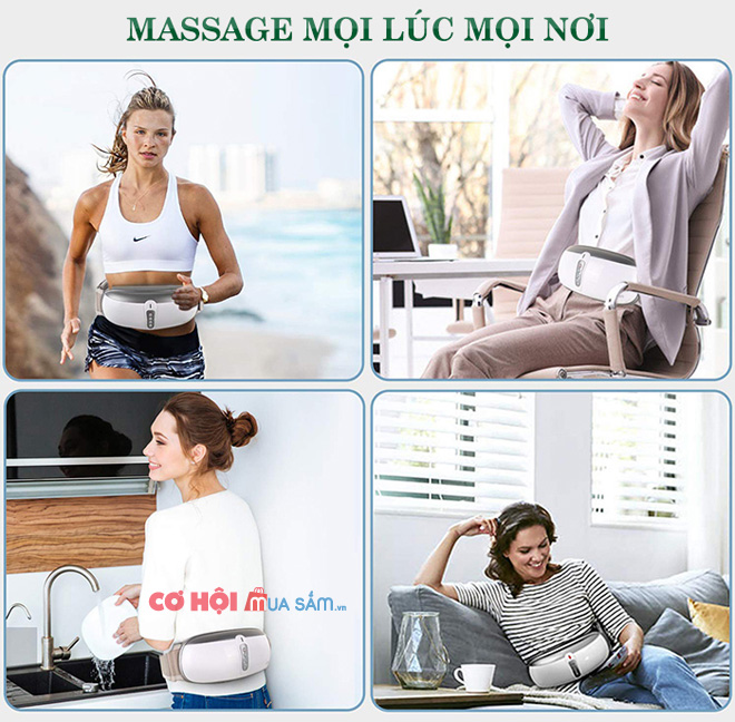 Đai massage bụng pin sạc rung lắc thế hệ mới Nikio NK-169DC