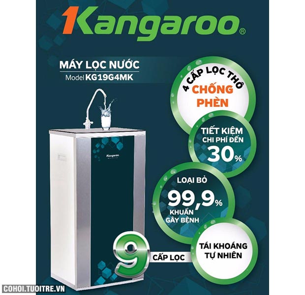 Máy lọc nước nhiễm phèn RO KANGAROO KG19G4MK-VTU