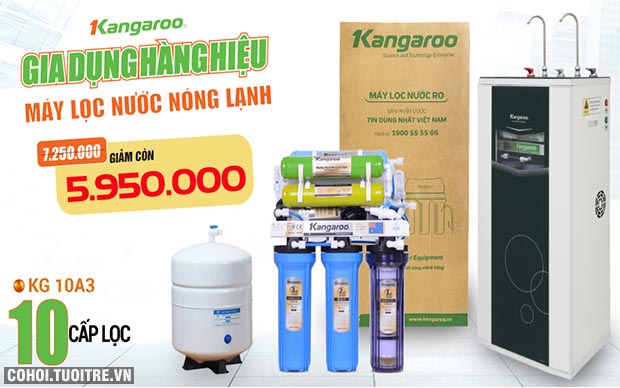 Máy lọc nước nóng lạnh RO Kangaroo mở bán khuyến mãi